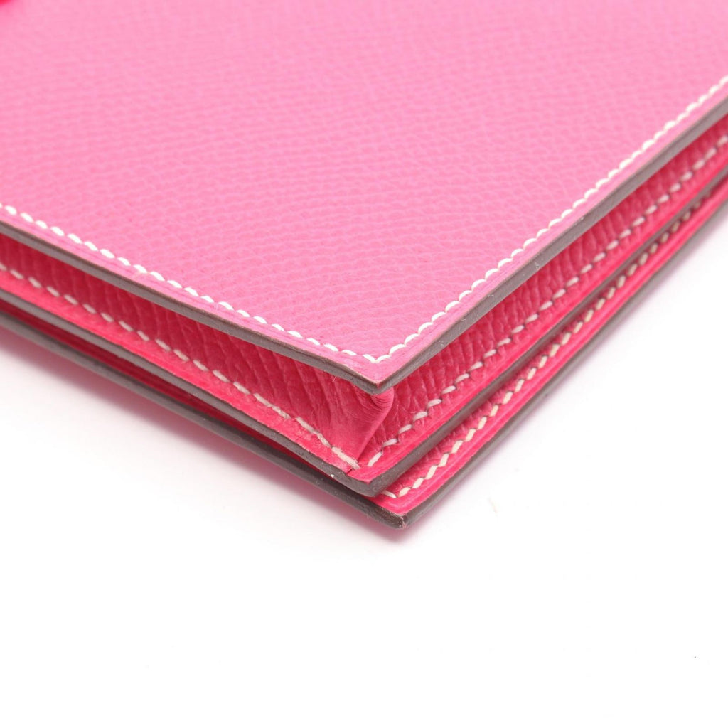 Hermes Bifold Wallet Bearn Souffle Rosetirian Leather Calf — view 7