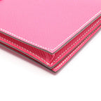 Hermes Bifold Wallet Bearn Souffle Rosetirian Leather Calf — view 7