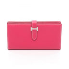 Hermes Bifold Wallet Bearn Souffle Rosetirian Leather Calf