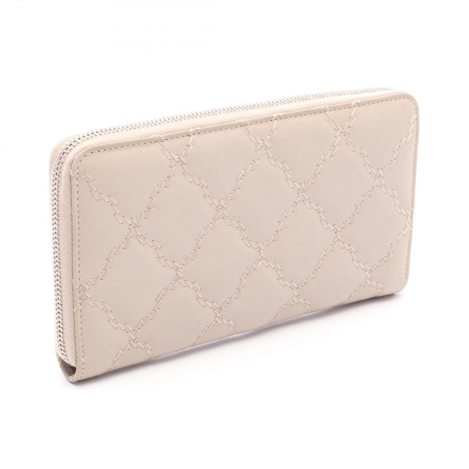 Chanel Round Wallet Ultra Stitch Light Beige Leather — view 2