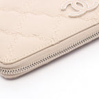Chanel Round Wallet Ultra Stitch Light Beige Leather — view 8