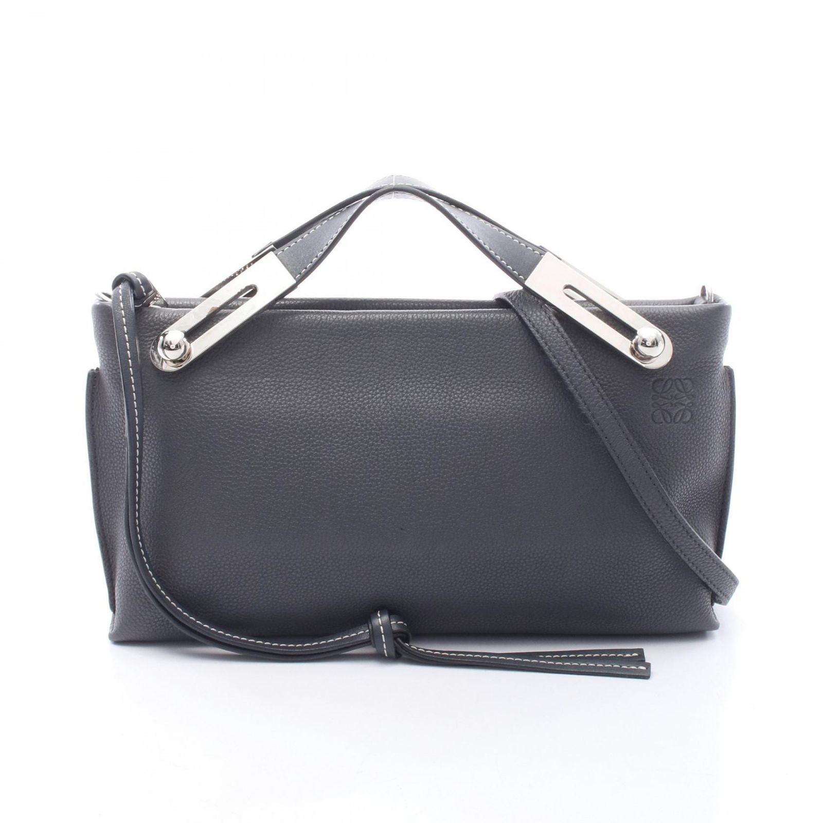 Loewe Handbag Missy Small 2-Way Gray Leather