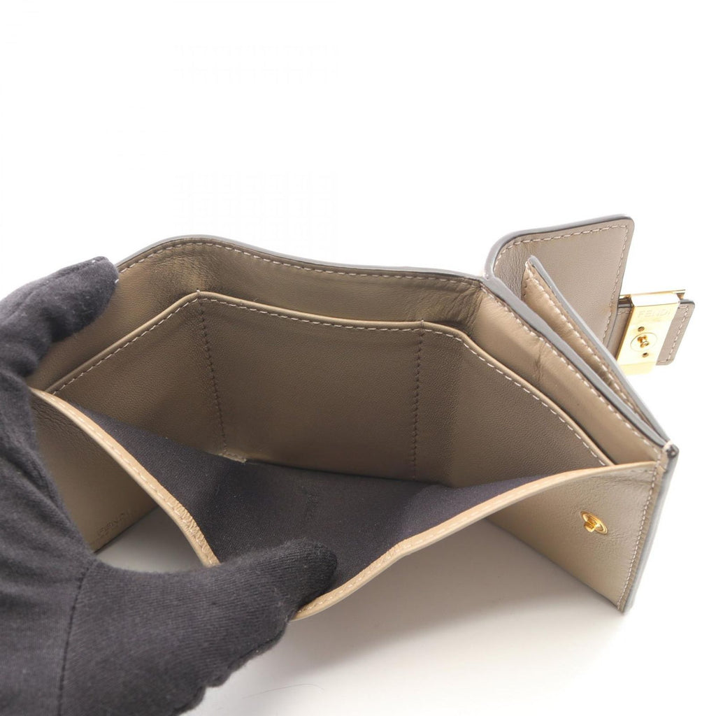 Fendi Trifold Wallet Baguette FF Logo Leather — view 5