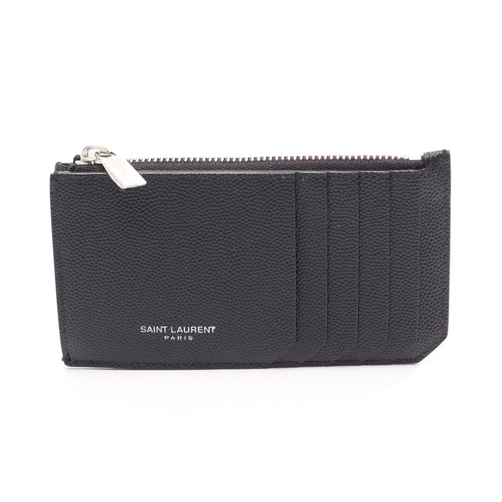 Saint Laurent Paris Coin Case Fragment Zip Pouch Leather Card
