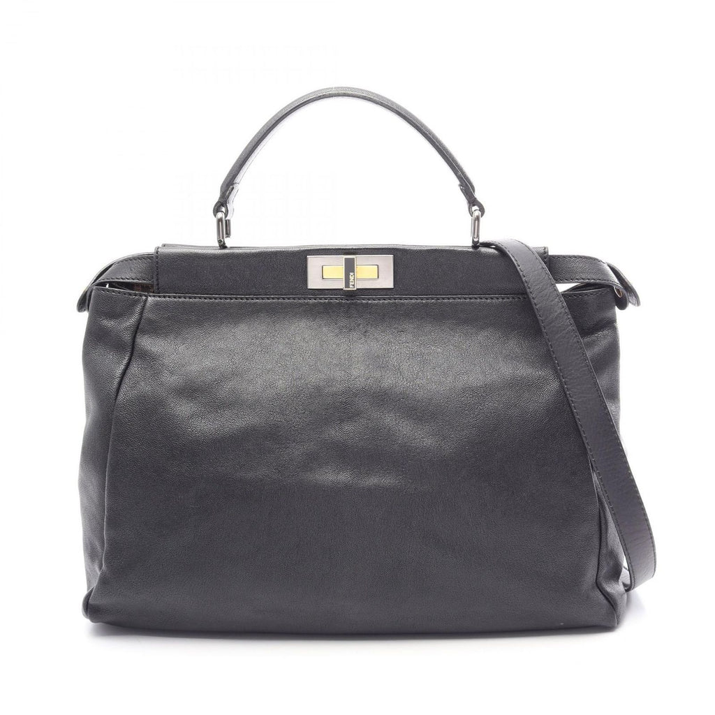 Fendi Handbag Peekaboo Large 2-Way Black Leather