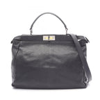 Fendi Handbag Peekaboo Large 2-Way Black Leather