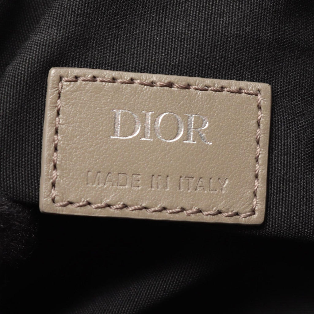 Dior Waist Bag Saddle Oblique Perforated Gray Leather — view 4