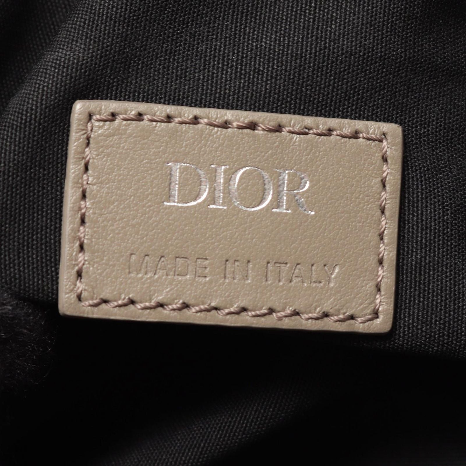 Dior Waist Bag Saddle Oblique Perforated Gray Leather — view 4