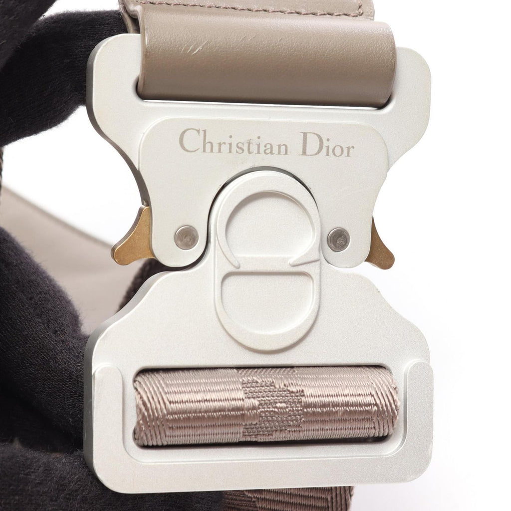 Dior Waist Bag Saddle Oblique Perforated Gray Leather — view 7
