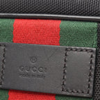 Gucci Waist Bag Sherry Line Black Green Red Canvas Leather — view 7