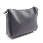 Prada Shoulder Bag Saffiano Travel Black Leather — view 2