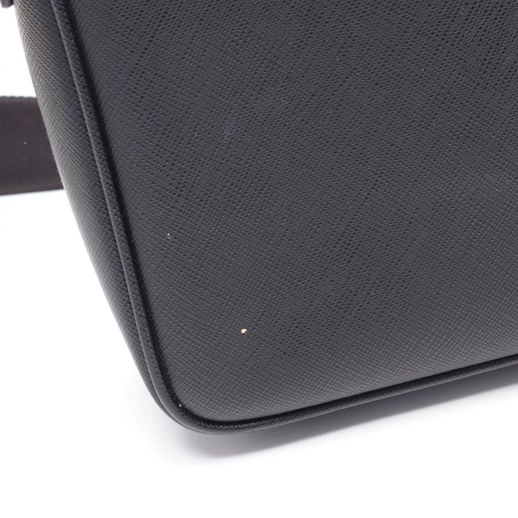 Prada Shoulder Bag Saffiano Travel Black Leather — view 5