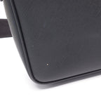 Prada Shoulder Bag Saffiano Travel Black Leather — view 5