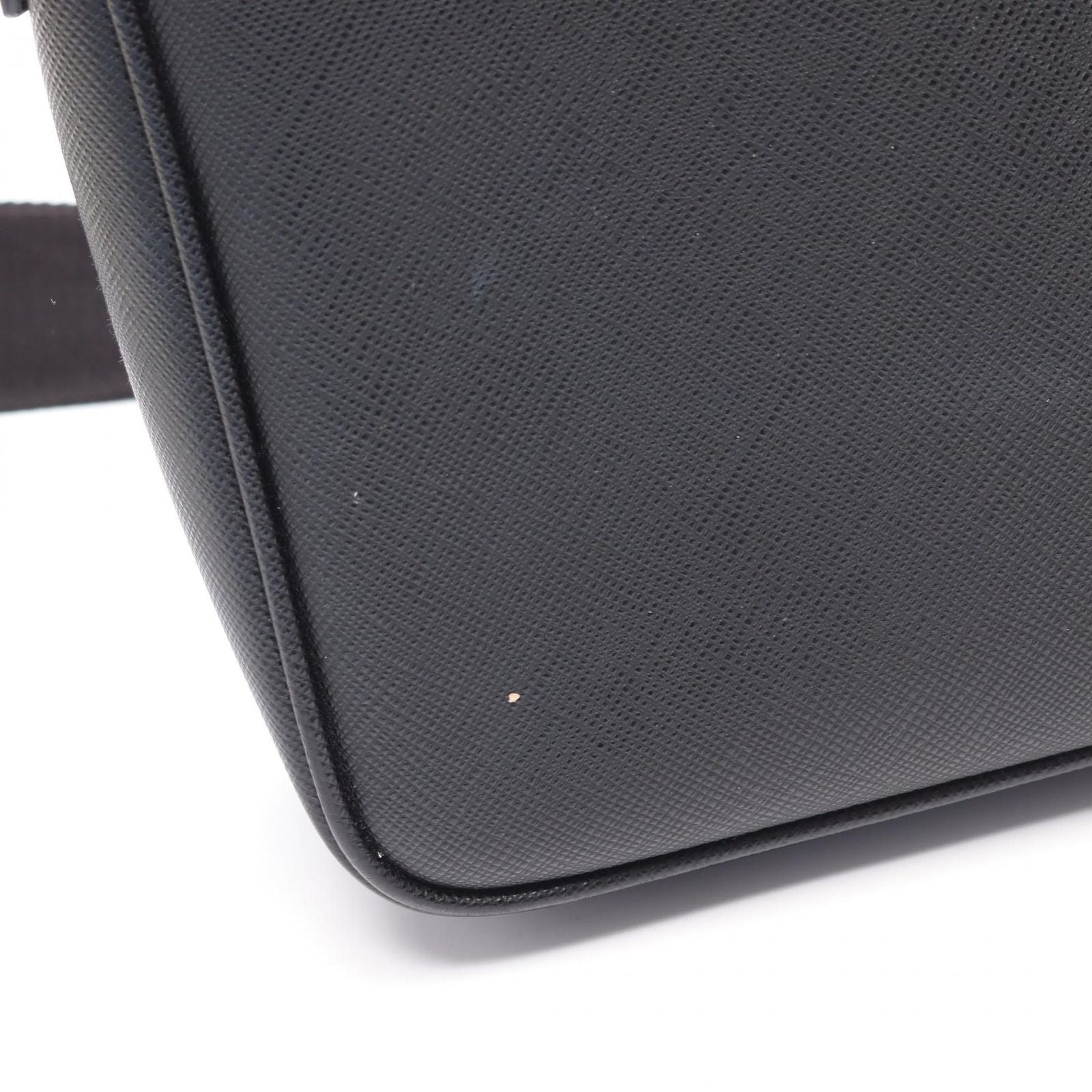 Prada Shoulder Bag Saffiano Travel Black Leather — view 5