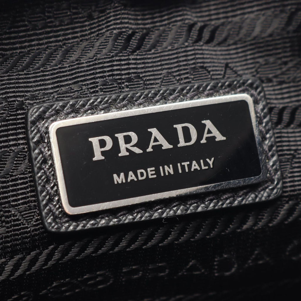 Prada Shoulder Bag Saffiano Travel Black Leather — view 4
