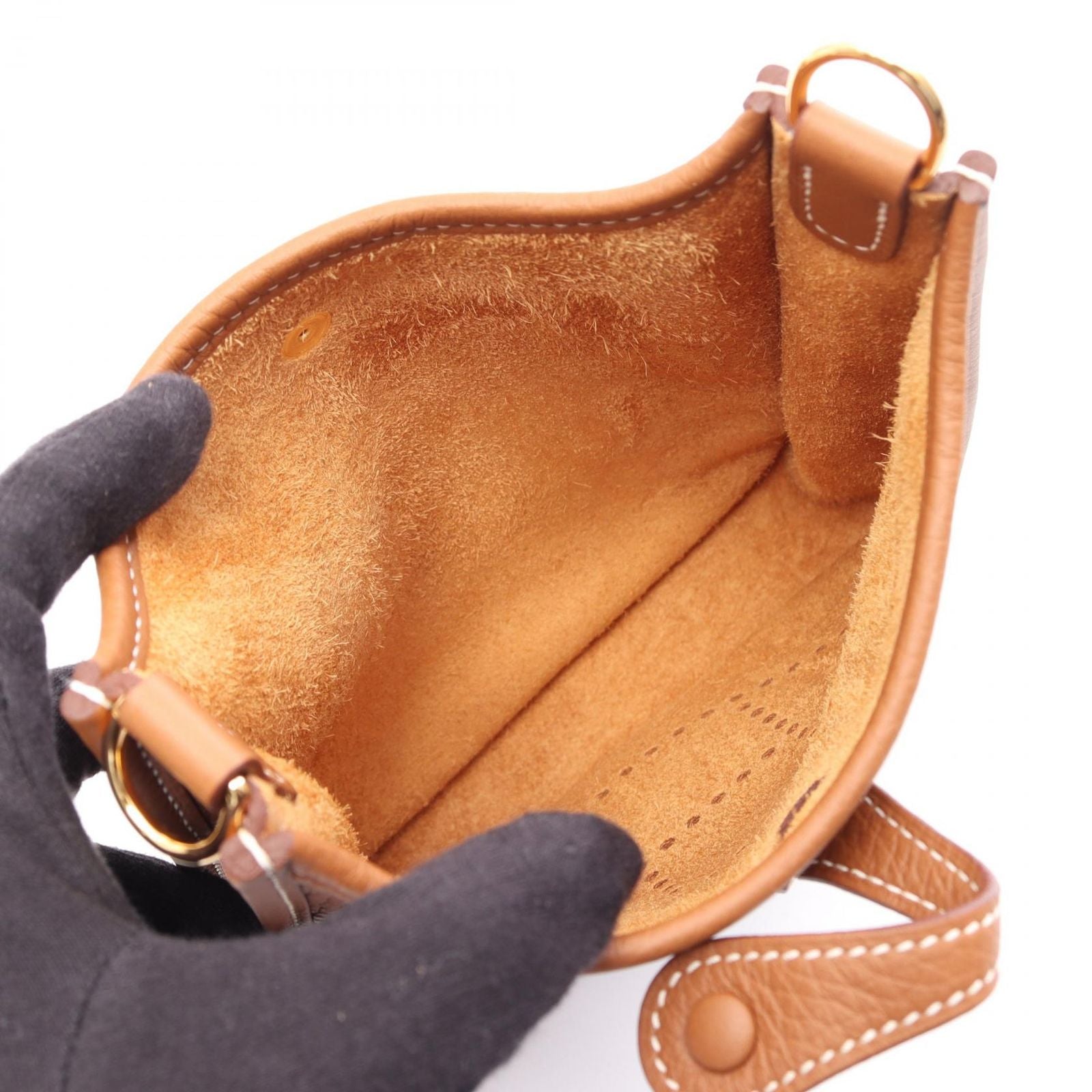 Hermes Shoulder Bag Evelynamazon TPM Gold Leather — view 3