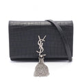 Saint Laurent Paris Shoulder Bag Kate Tassel Croco