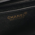 Chanel Handbag CC Logo Black Denim Top Handle — view 4