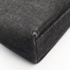 Chanel Handbag CC Logo Black Denim Top Handle — view 9