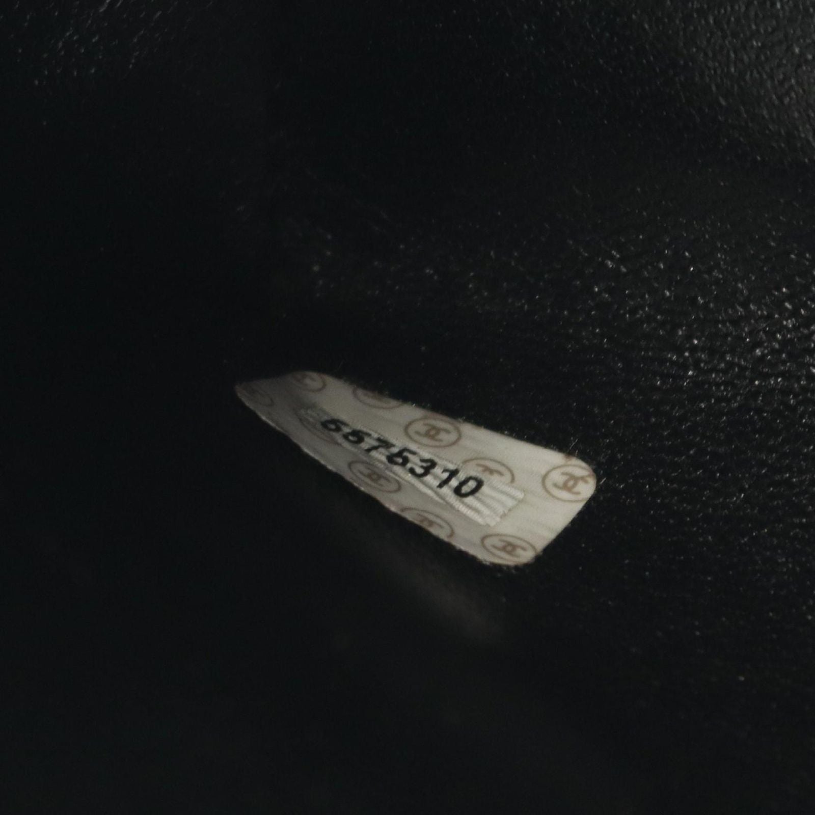 Chanel Handbag CC Logo Black Denim Top Handle — view 5