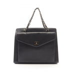 Chanel Handbag CC Logo Black Lambskin Chain
