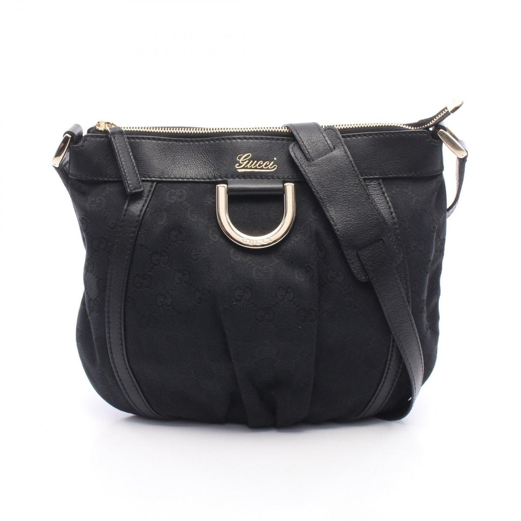 Gucci Shoulder Bag Abbey GG Canvas Black