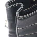 Chanel Tote Bag Choco Bar Navy Leather Bar Chain