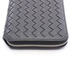 Bottega Veneta Round Wallet Intrecciato Piccolo Zip Around Black Leather — view 6