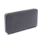 Bottega Veneta Round Wallet Intrecciato Piccolo Zip Around Black Leather — view 2