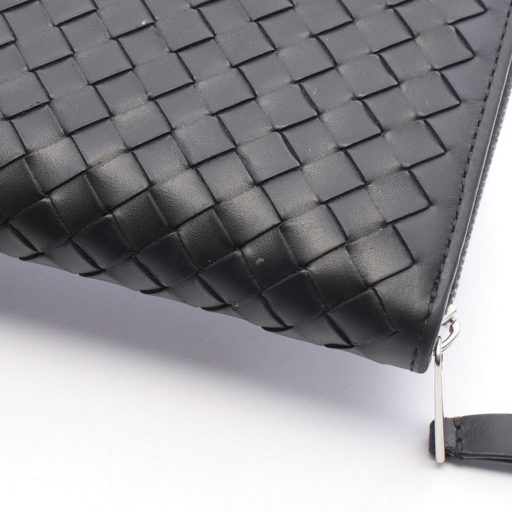 Bottega Veneta Round Wallet Intrecciato Piccolo Zip Around Black Leather — view 7