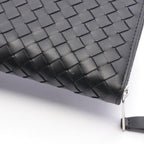 Bottega Veneta Round Wallet Intrecciato Piccolo Zip Around Black Leather — view 7