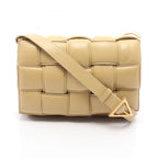Bottega Veneta Shoulder Bag Padded Cassette Intrecciato Beige Leather Maxi