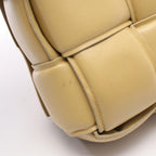 Bottega Veneta Shoulder Bag Padded Cassette Intrecciato Beige Leather Maxi — view 6