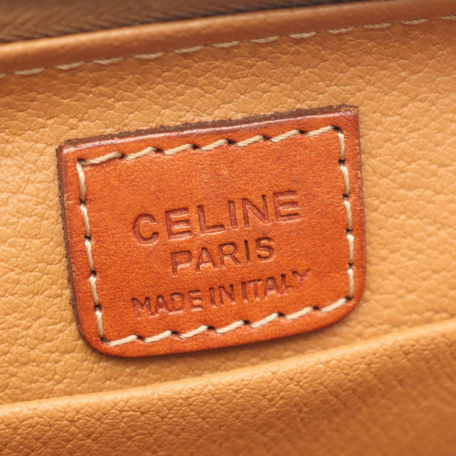 Celine Pouch Macadam Brown Leather — view 4