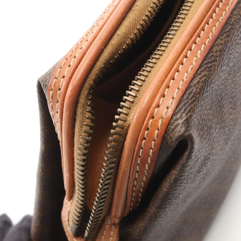 Celine Pouch Macadam Brown Leather — view 6