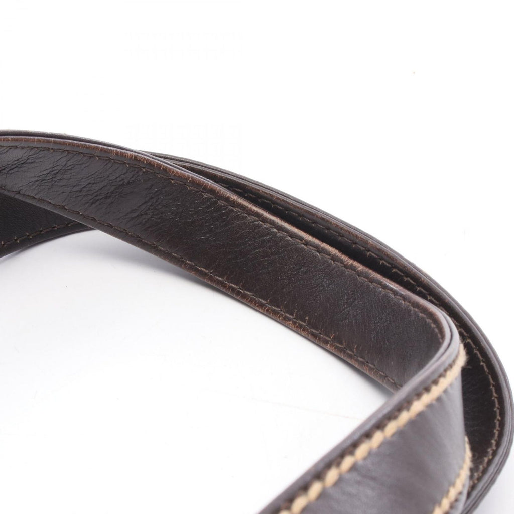 Chanel Tote Wild Stitch Dark Brown Leather — view 7