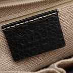Gucci Handbag Interlocking 2-Way Black Leather Chain — view 4