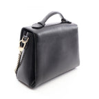Gucci Handbag Interlocking 2-Way Black Leather Chain — view 2