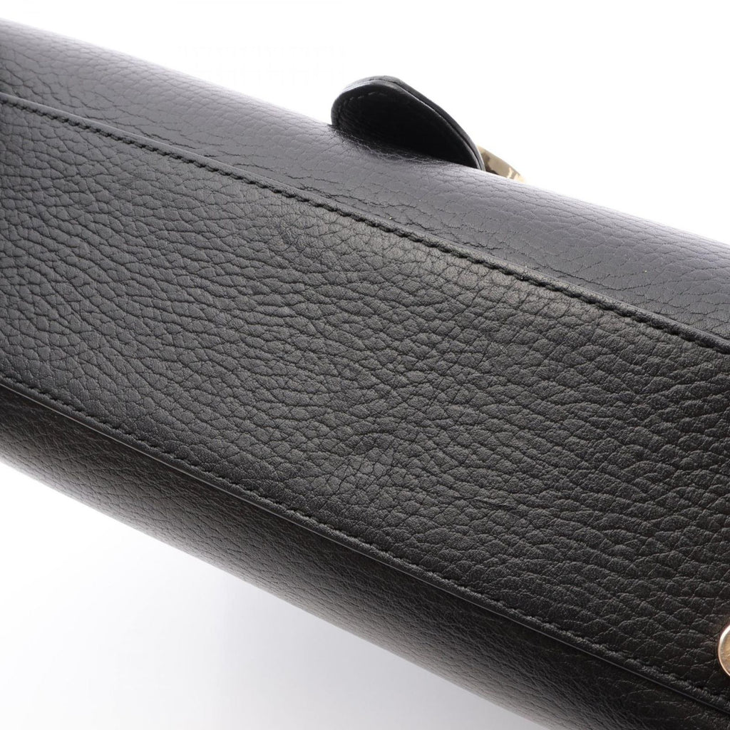 Gucci Handbag Interlocking 2-Way Black Leather Chain — view 7