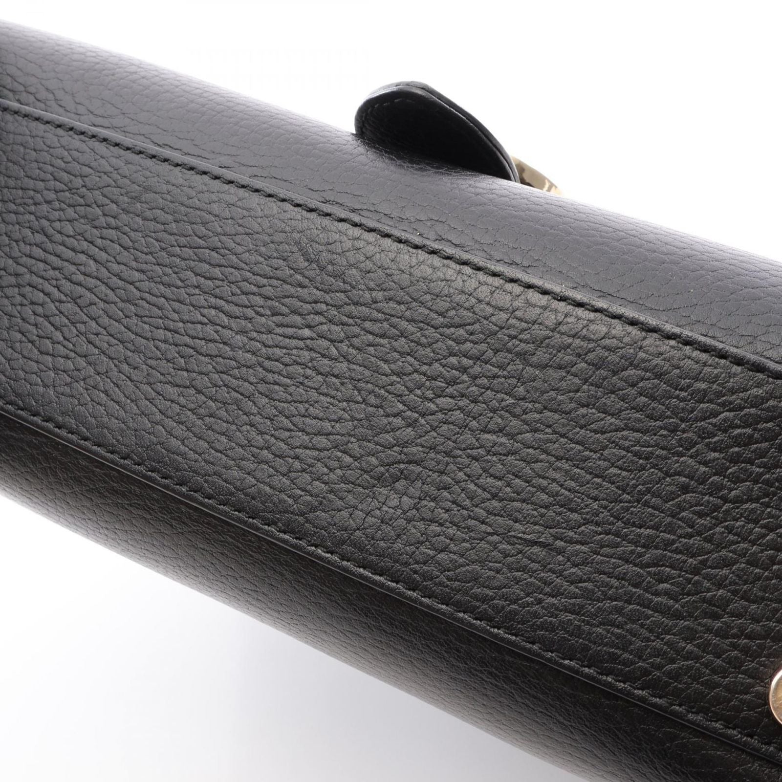 Gucci Handbag Interlocking 2-Way Black Leather Chain — view 7