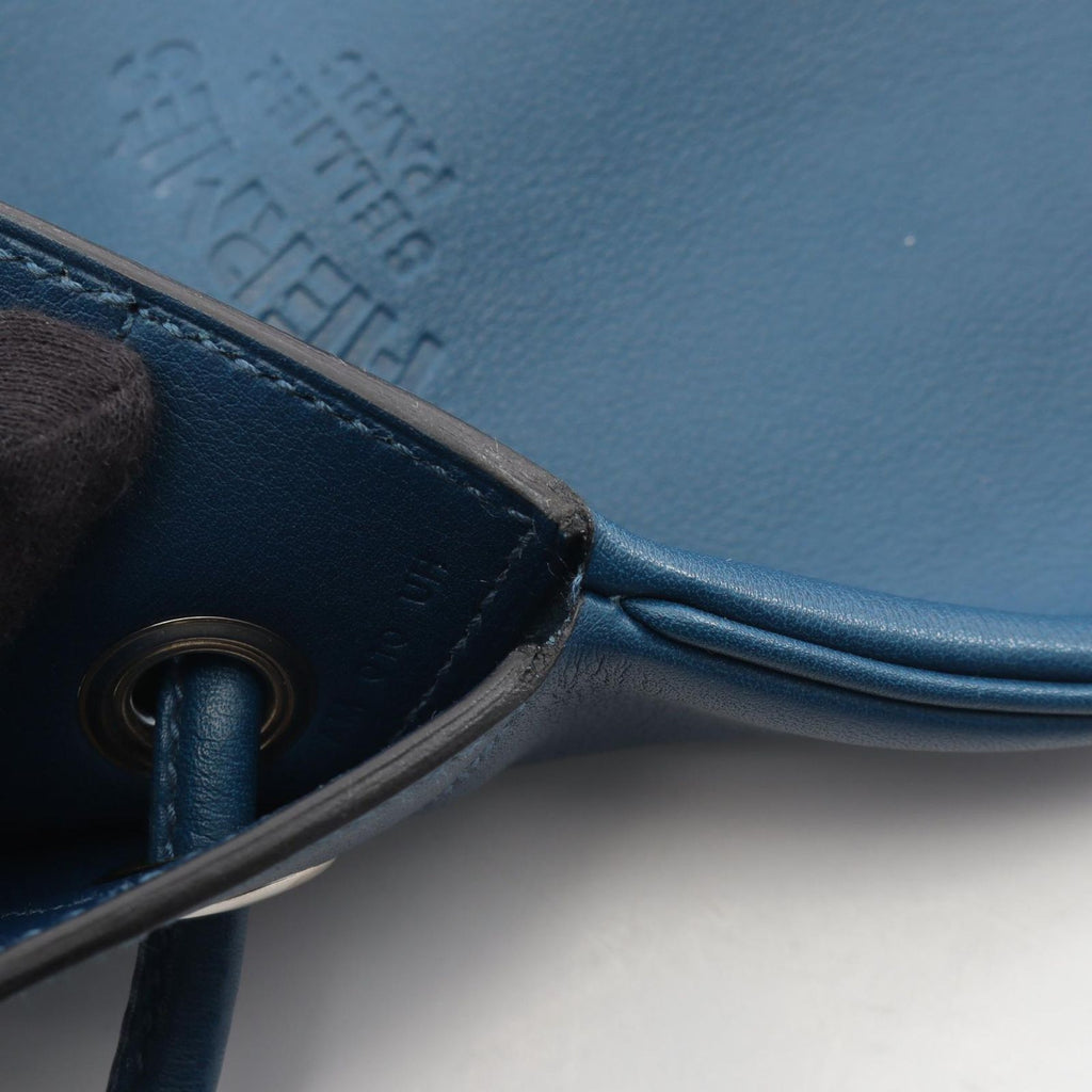 Hermes Shoulder Bag Aline Mini Blue Domarte Leather — view 7