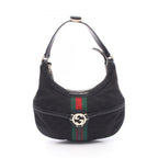 Gucci Shoulder Bag Interlocking GG Canvas Black Sherry Line