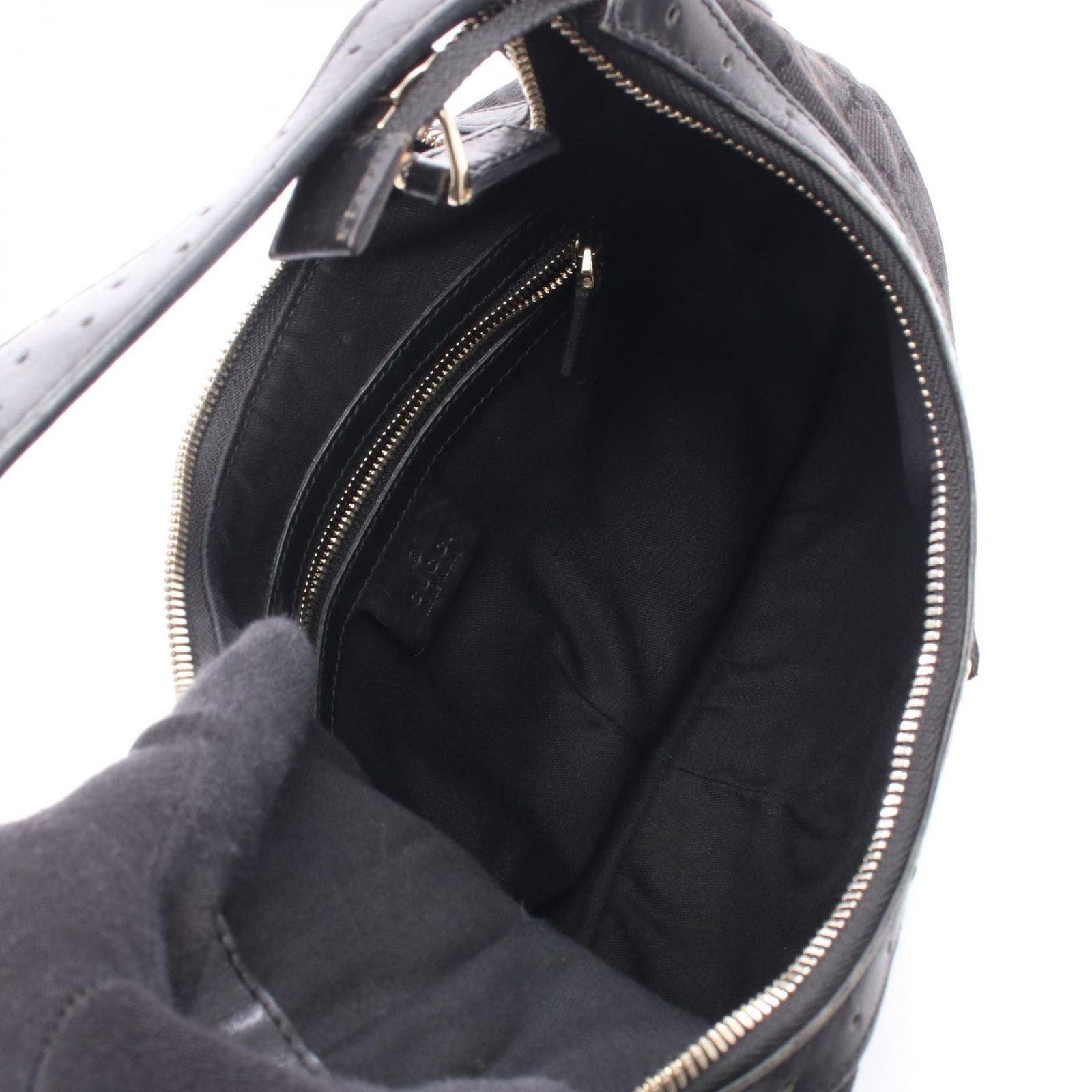 Gucci Shoulder Bag Interlocking GG Canvas Black Sherry Line — view 3