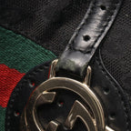 Gucci Shoulder Bag Interlocking GG Canvas Black Sherry Line — view 7