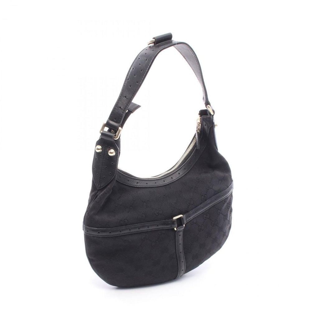 Gucci Shoulder Bag Interlocking GG Canvas Black Sherry Line — view 2
