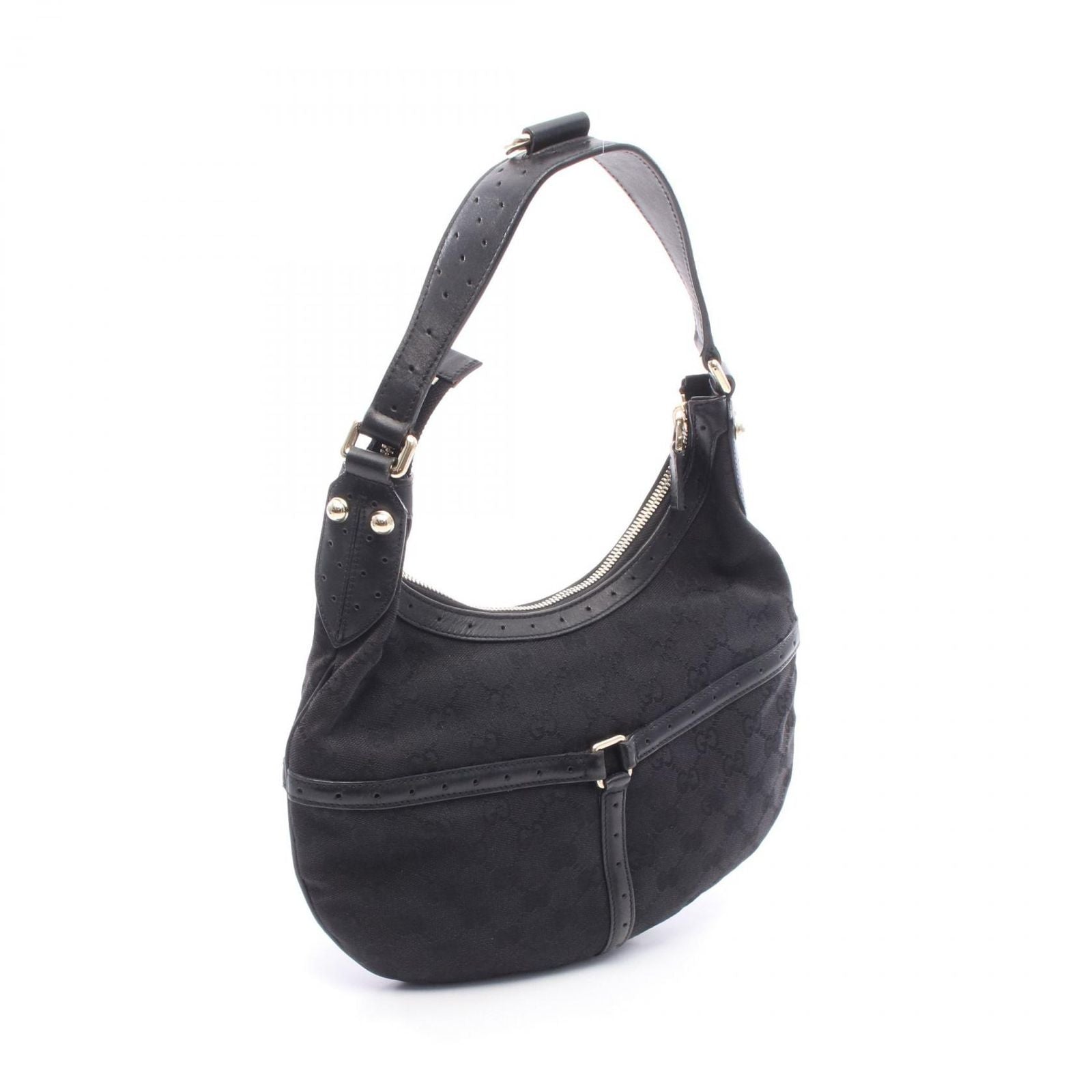 Gucci Shoulder Bag Interlocking GG Canvas Black Sherry Line — view 2