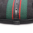 Gucci Shoulder Bag Interlocking GG Canvas Black Sherry Line — view 8