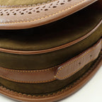 Loewe Shoulder Bag Seville Collection Anagram Khaki Brown Suede Leather — view 8