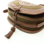 Loewe Shoulder Bag Seville Collection Anagram Khaki Brown Suede Leather — view 7