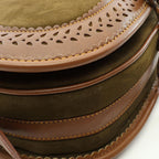 Loewe Shoulder Bag Seville Collection Anagram Khaki Brown Suede Leather — view 9